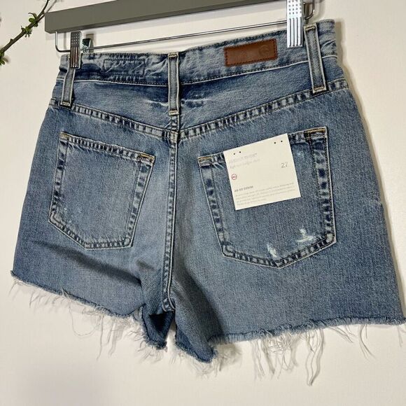 AG Adriano Goldschmeid Alexxis High Rise Wedgie Shorts Jean Denim Cutoff Shorts - Picture 7 of 8
